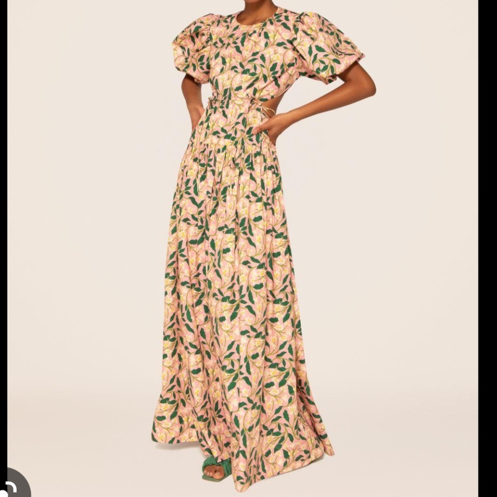 Agua by Agua Bendita Samba Dos Gardenias Rosa Maxi Dress